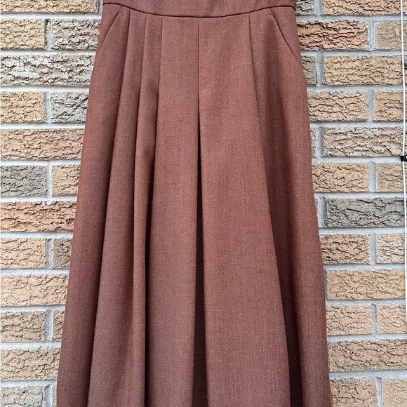 Max Mara Belted Brushed Wool Twill Midi Dress， size 2 - Picture 9 of 16